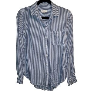 Beachy Button Down Shirt Beach Lunch Lounge Oversized Women Size XS Extra Small